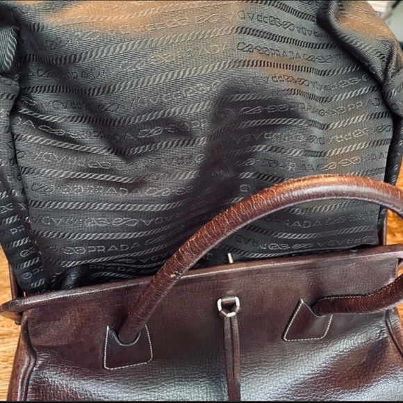COPY**  🤎PRADA🤎 Brown Leather Doctor Satchel Bag - Picture 4 of 14